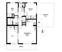 ライオンズマンション多摩動物公園 6階2SLDKの間取り