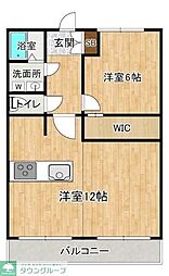 JR八高線 八王子駅 徒歩14分の賃貸マンション 1階1LDKの間取り