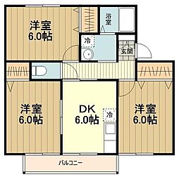 間取図画像 3DK