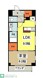 グランツアベニュー立川錦町 6階1LDKの間取り