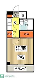 河野ハイツ 3階1Kの間取り