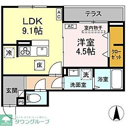 D-ROOM元横山町 1階1LDKの間取り