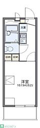レオパレスＷＩＳＨ 2階1Kの間取り