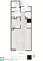 アクシア八王子 6階1Kの間取り