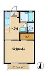 ローレルレジデンス 1Kの間取図画像