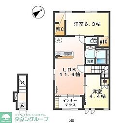 ビオレッタ 2LDKの間取図画像