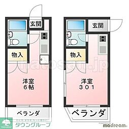 第1高尾ハイツ ワンルームの間取図画像