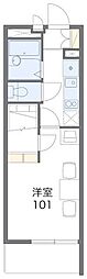 レオパレスサンモール 1Kの間取図画像