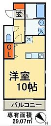 JR総武線 幕張本郷駅 徒歩3分の賃貸マンション 3階1Kの間取り