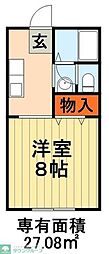 コーポフリーダム 1階1Kの間取り