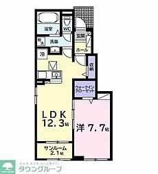 （仮）長浦駅前1丁目アパート 1階1LDKの間取り