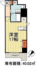 ＳＩＤＥ　Ｏｎｅ 5階ワンルームの間取り