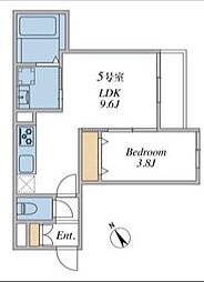 ウィンドテラスみどり台 3階1LDKの間取り