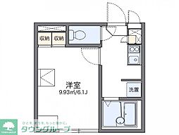 レオパレスイル　リズィエール 2階1Kの間取り