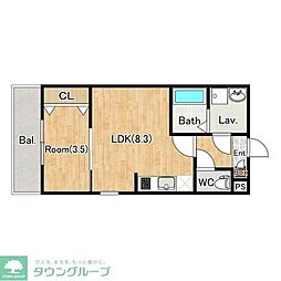 (仮称)ジーメゾン千葉出洲港ラビアン 1階1LDKの間取り