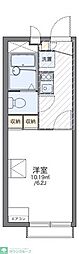 レオパレスＪＵＮI 2階1Kの間取り