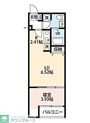 VAU house青葉の森 3階1LDKの間取り