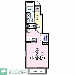 サニーブリーゼ 1階1Kの間取り