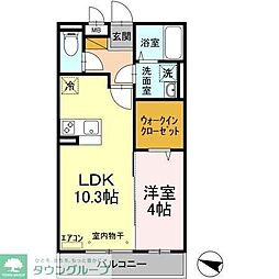 イデアル 3階1LDKの間取り