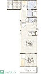 ラ・コンシェリー東千葉 306 3階1LDKの間取り