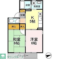メゾンフェール 2Kの間取図画像
