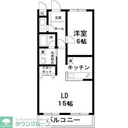 マナ・ブライトンフロント 1LDKの間取図画像