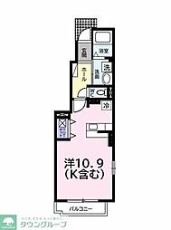 シルフィードティアラ 1Kの間取図画像