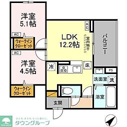 CLASSEUM都賀 2LDKの間取図画像
