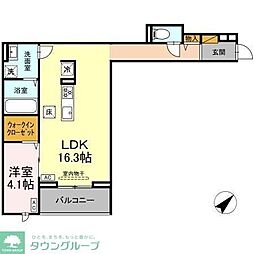 CLASSEUM都賀 1LDKの間取図画像