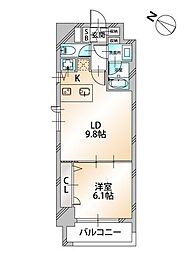 KDX千葉中央レジデンス 1LDKの間取図画像