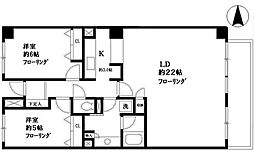 幕張台パークレジデンス 2LDKの間取図画像