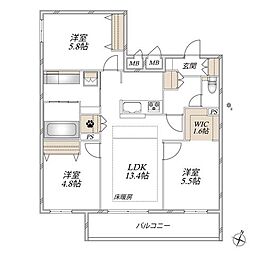 Chouette Maison 3LDKの間取図画像