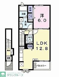 ウェルストーン 1LDKの間取図画像