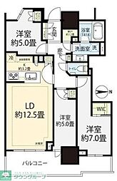 幕張ベイパークライズゲートタワー 3LDKの間取図画像