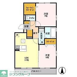 ロイヤルオーク 2LDKの間取図画像