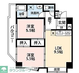 ガーデンハウス本千葉 2LDKの間取図画像