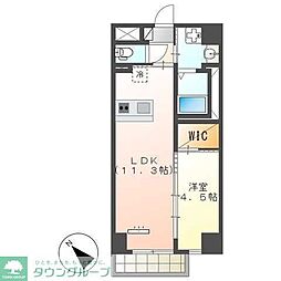 アーバンパレス 1LDKの間取図画像