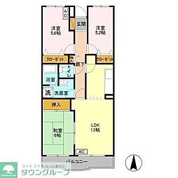 ラフィネ小倉 3LDKの間取図画像