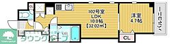 Cote d'Or Soga 1LDKの間取図画像