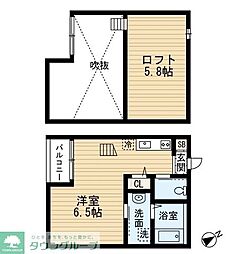 コティ ワンルームの間取図画像