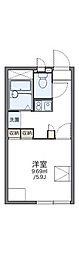 レオパレスゴールドエミ 1Kの間取図画像