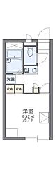 レオパレスコンフォート・T2 1Kの間取図画像
