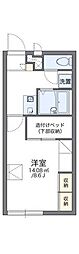 レオパレスペイサージュ2 1Kの間取図画像