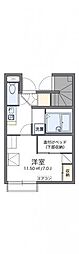 レオパレスセイクレッドヒルズ 1Kの間取図画像