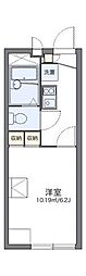 レオパレスアベニューコート2 1Kの間取図画像
