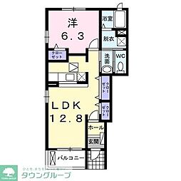 サンウエスト 1LDKの間取図画像
