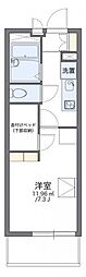 レオパレスメルベーユSOGA 1Kの間取図画像