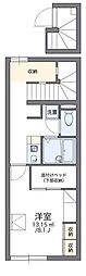 レオパレス馬場 1Kの間取図画像