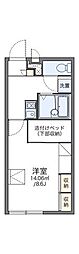 レオパレスリヴィエラ 1Kの間取図画像