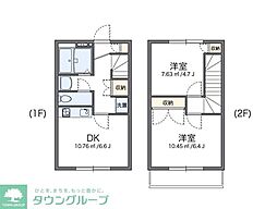 レオパレスサナロA 2DKの間取図画像